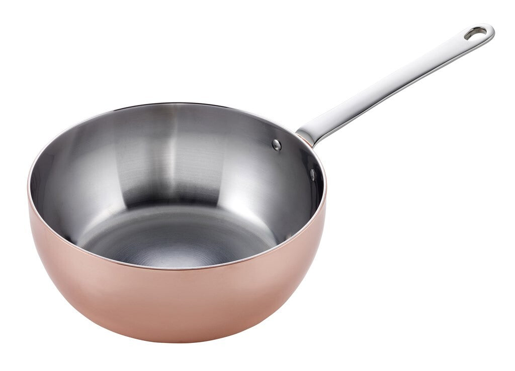 SCANPAN Maitre D' sauteuse 20 cm i kobber set skråt forfra