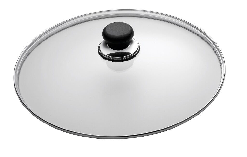 SCANPAN Classic 18 cm glass lid viewed from above