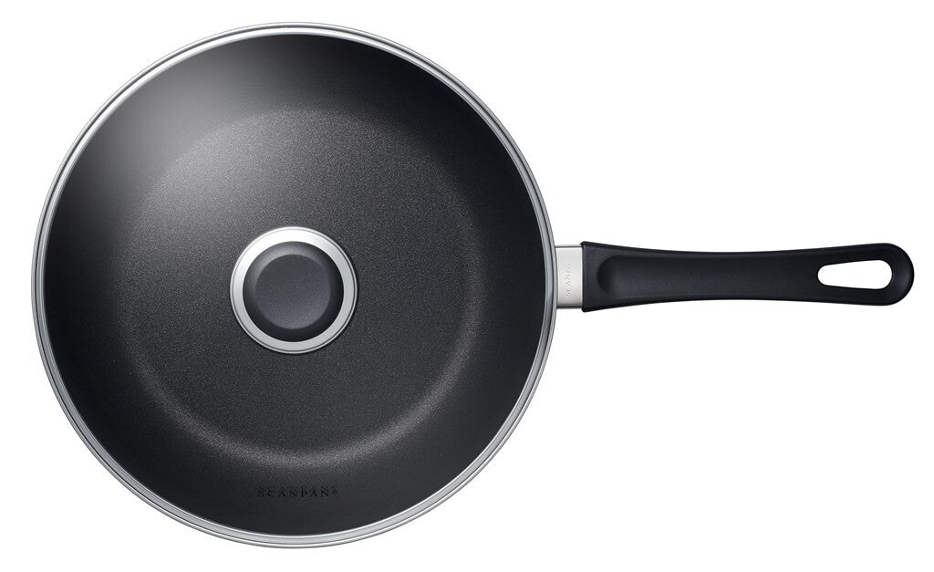 SCANPAN Classic sauteuse 26 cm med glaslåg set ovenfra