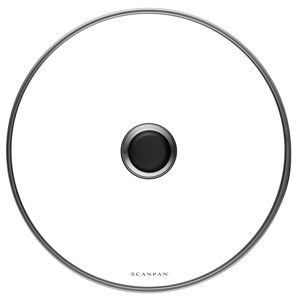 SCANPAN Classic 32 cm glass lid viewed from above