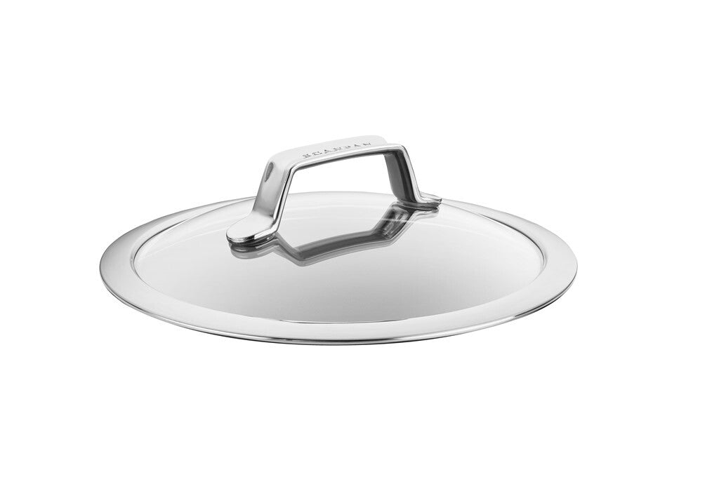 TechnIQ glasslokk 22 cm sett på skrå forfra mot hvit bakgrunn
