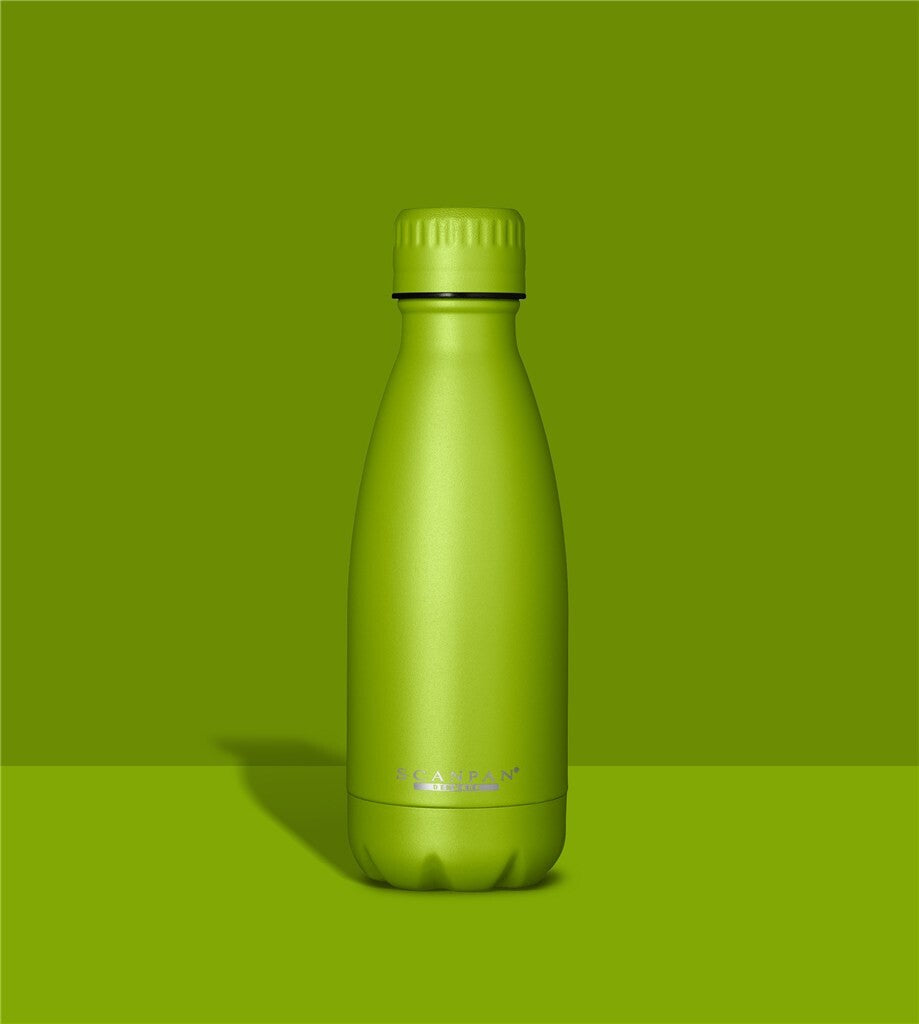 TO GO thermosfles 350 ml in de kleur Lime Green op een bijpassende achtergrond