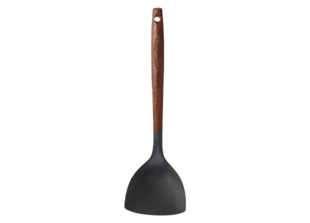 SCANPAN wokspatel 31 cm i karboniseret ask vist fra forsiden