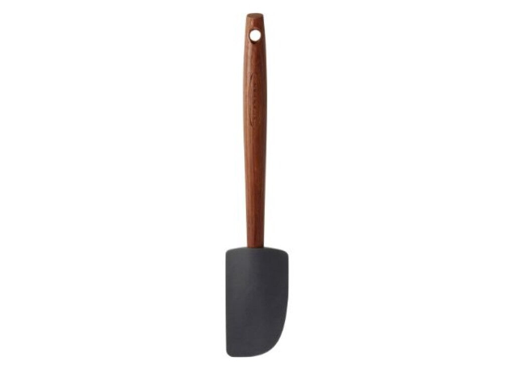 SCANPAN dejskraber 28 cm i karboniseret ask vist fra forsiden