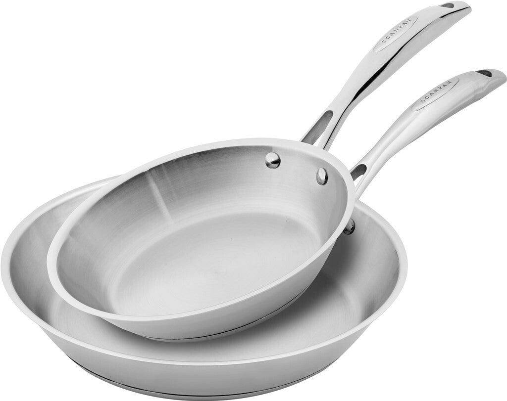 STS stegepander 20 og 28 cm i rustfrit stål vist som sæt