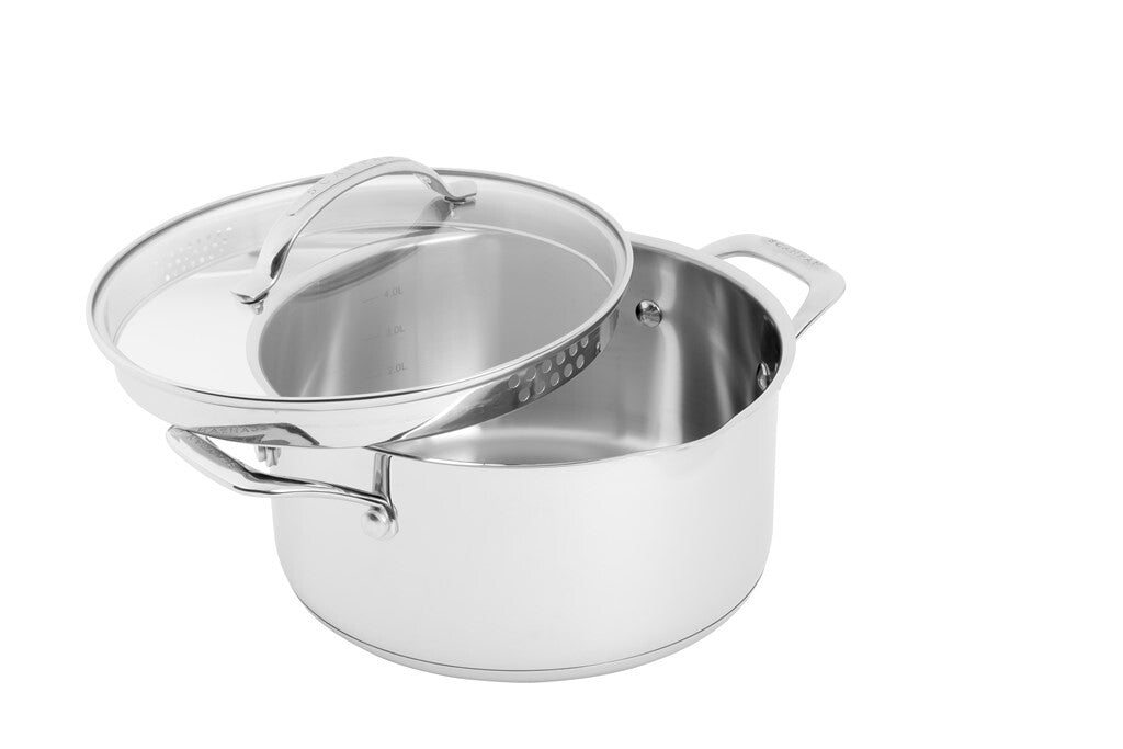 Detalje af STS gryde 24 cm i rustfrit stål