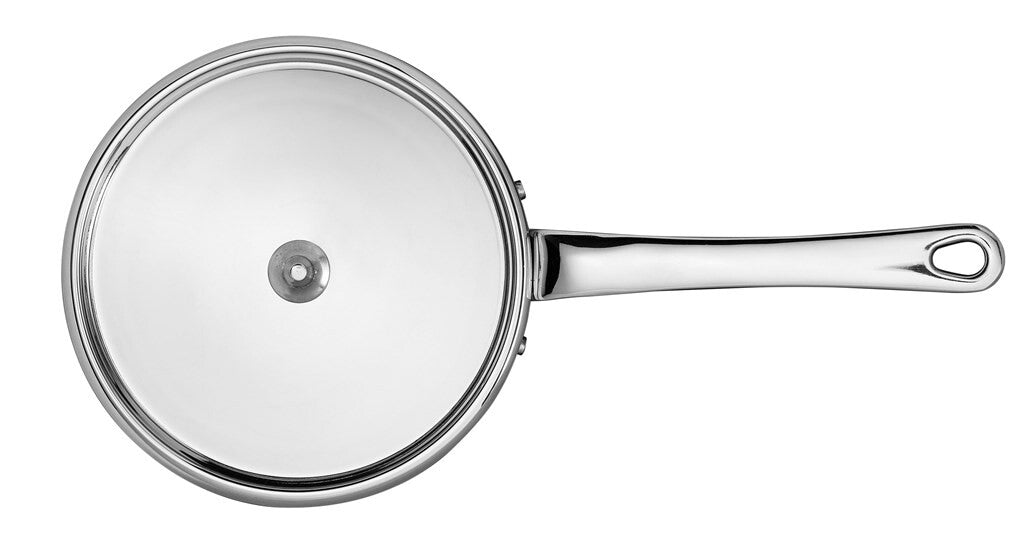 SCANPAN Maitre D' kasserolle 0,9 liter sett ovenfra med lokk