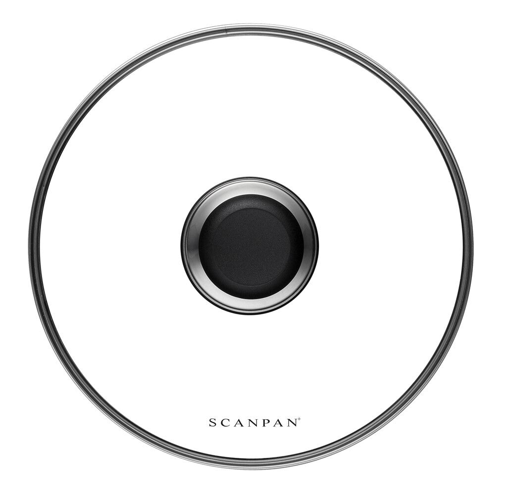 SCANPAN Classic 20 cm glass lid viewed from above