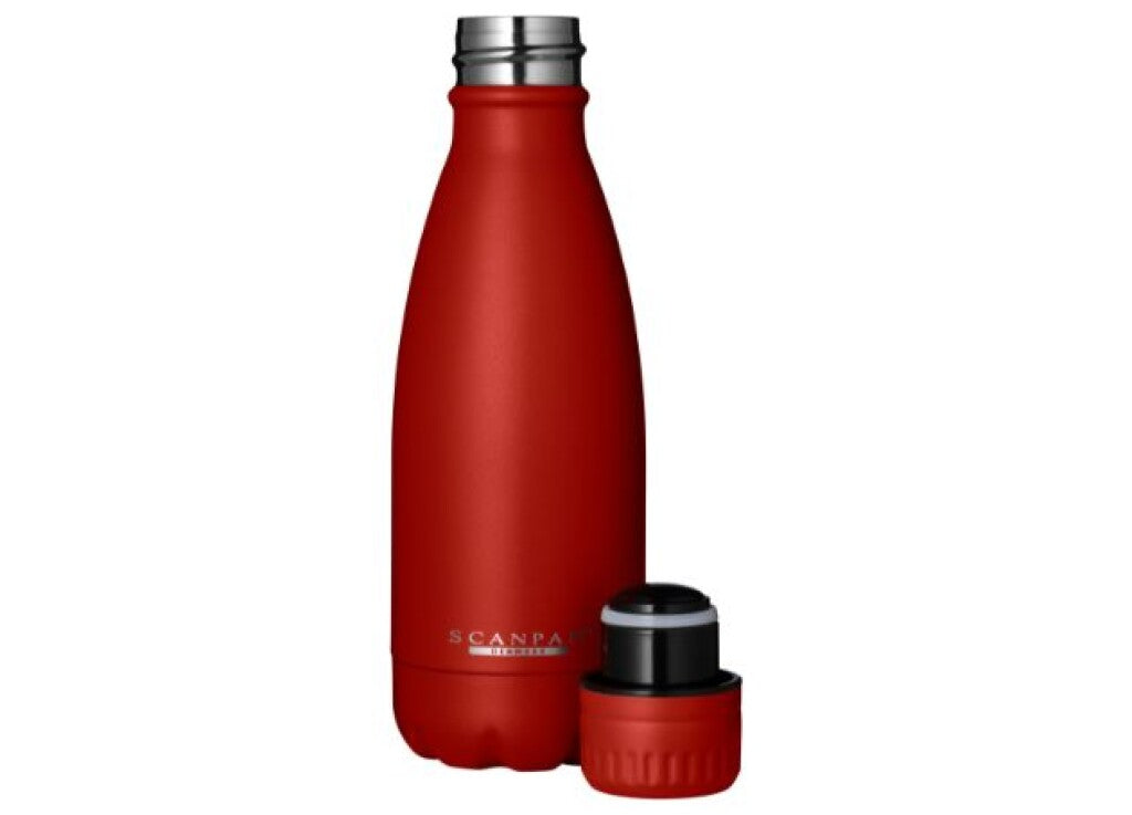 TO GO thermosfles 350 ml in de kleur Reynolde red in gebruik