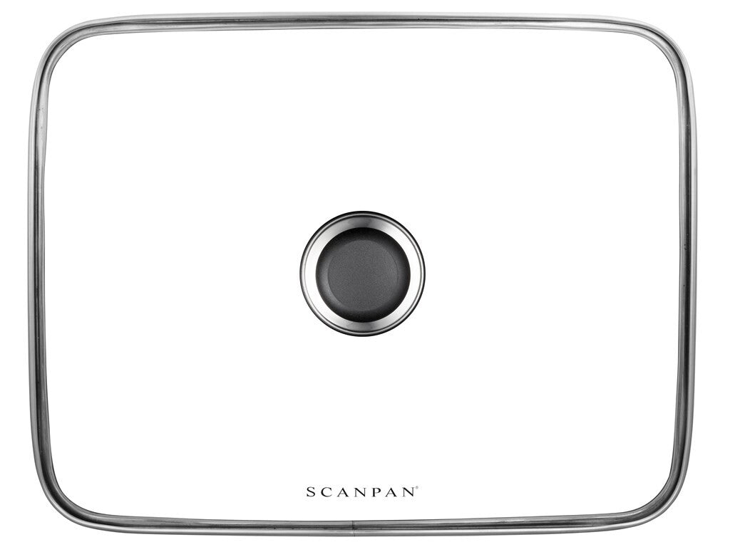 SCANPAN glaslåg til bradepande 35 x 26 cm set ovenfra