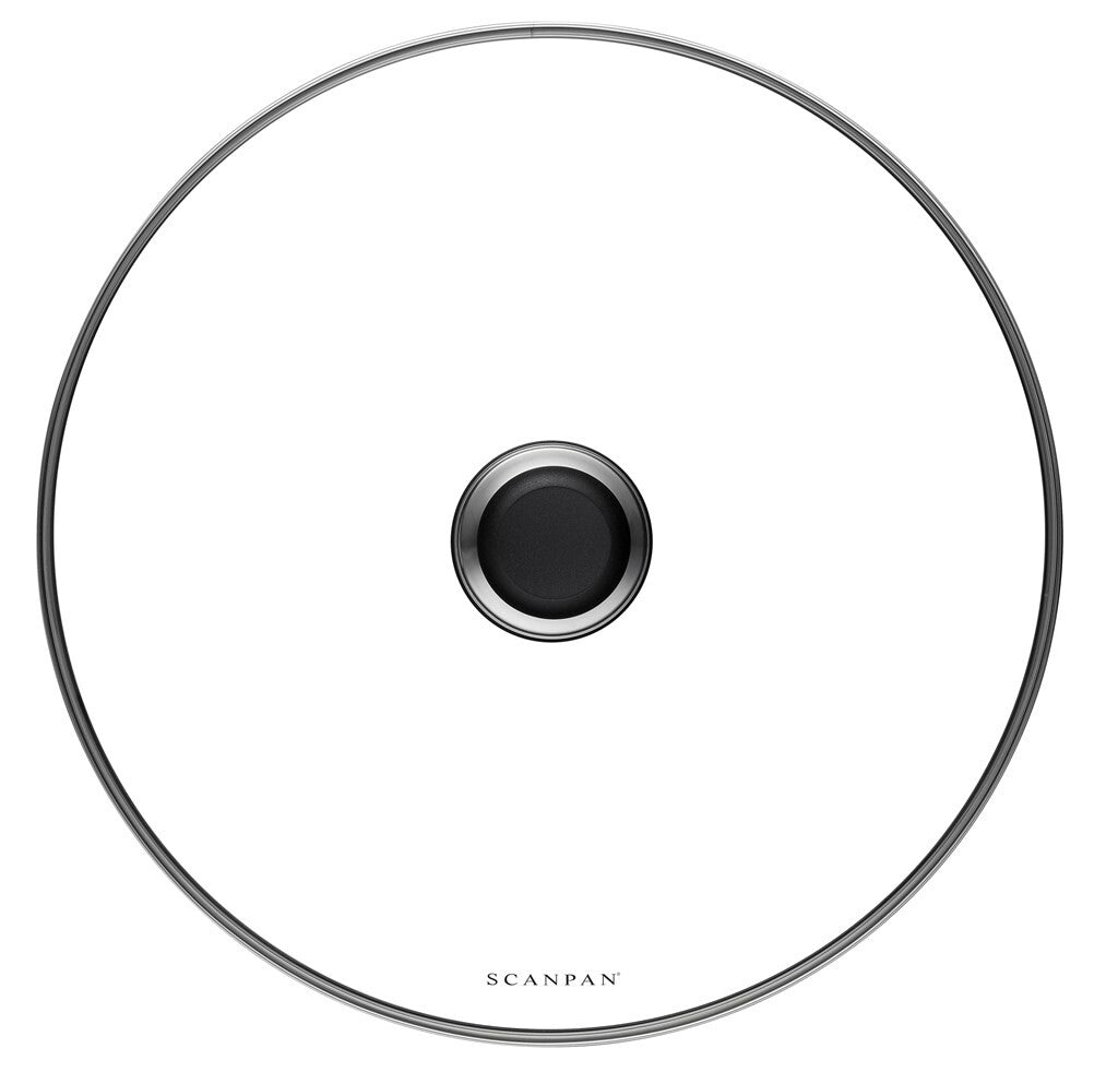 SCANPAN Classic 36 cm glass lid viewed from above
