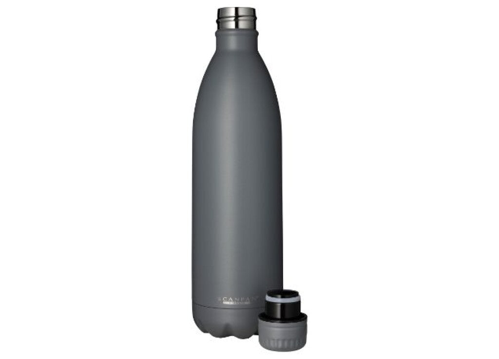 TO GO Thermoflasche 1000 ml in der Farbe Neutral grey im Gebrauch