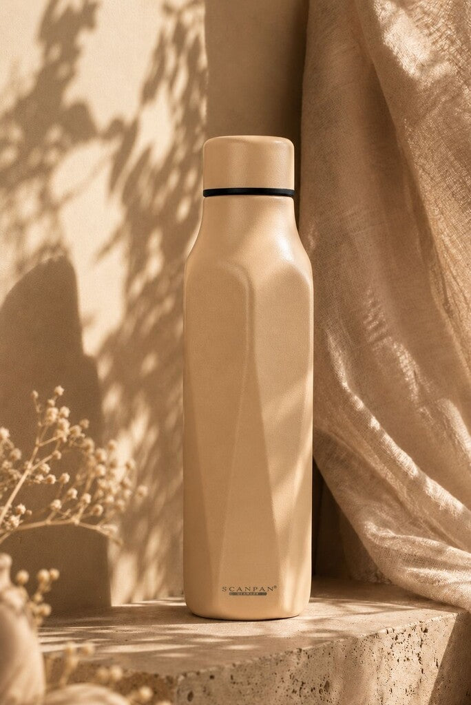 TO GO Explore thermosfles 500 ml in de kleur Sand op een witte achtergrond