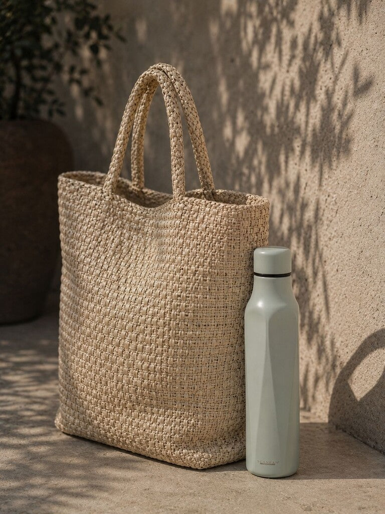 Detail van de TO GO Explore thermosfles 500 ml in de kleur Eucalyptus