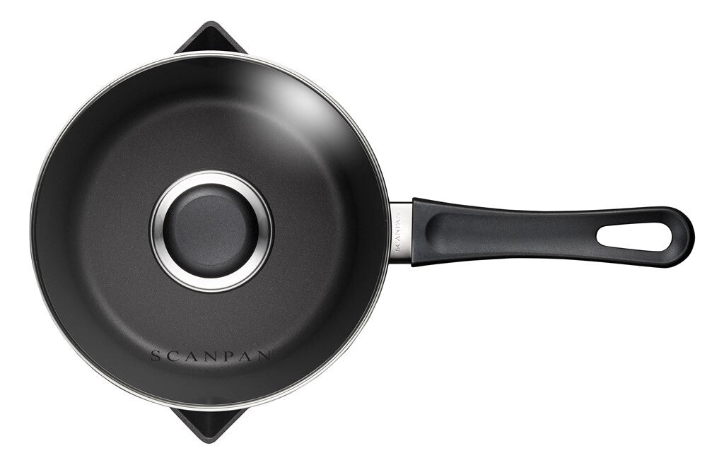 SCANPAN Classic Induction kasserolle 18 cm med glasslokk sett ovenfra