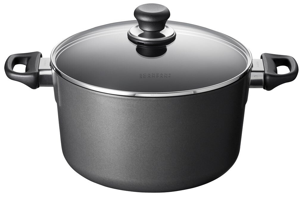 SCANPAN Classic Induction gryde 26 cm med glaslåg set fra siden
