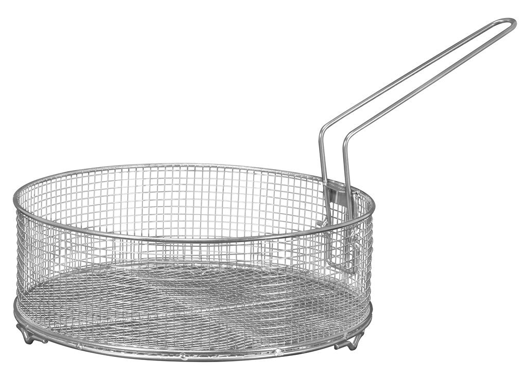 TechnIQ Frittierkorb 28 cm, schräg von vorn auf weißem Hintergrund