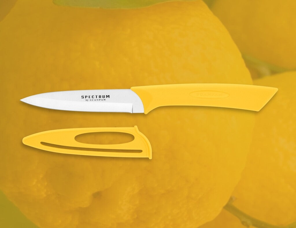Spectrum vegetable knife in Sunstruck on a white background
