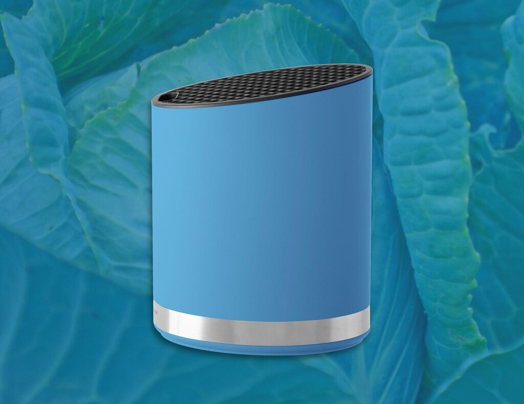 Spectrum Messerblock in der Farbe Silver Lake Blue im Gebrauch