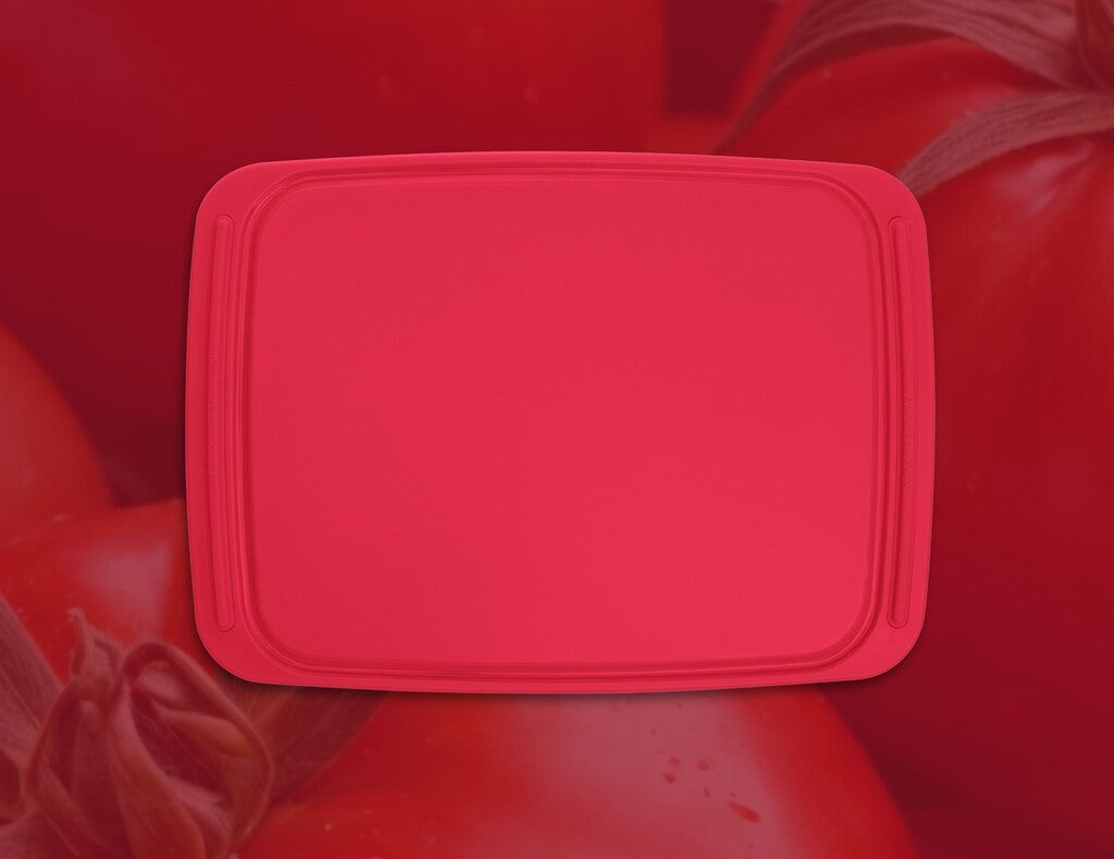 Spectrum chopping board 36 × 26 cm in Red on a white background