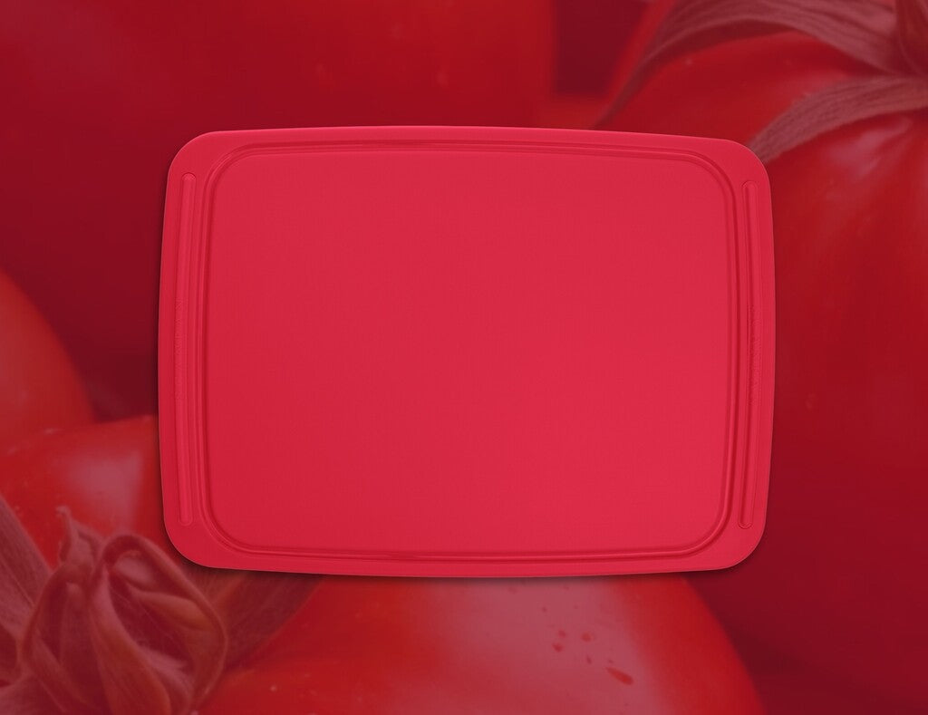 Spectrum skærebræt 41 × 30 cm i farven Red vist på hvid baggrund