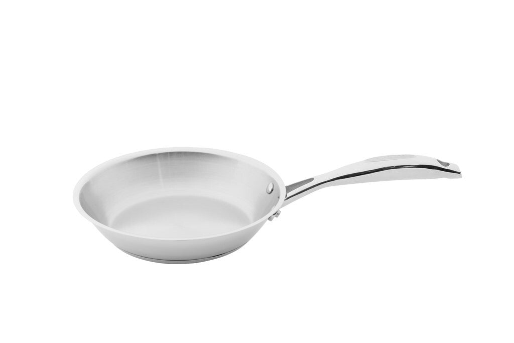 STS stegepande 20 cm i rustfrit stål set oppefra