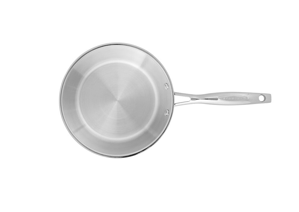 STS stegepande 20 cm i rustfrit stål set fra siden