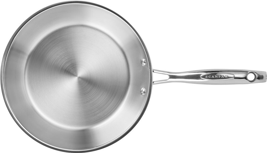 STS stegepande 24 cm i rustfrit stål set fra siden
