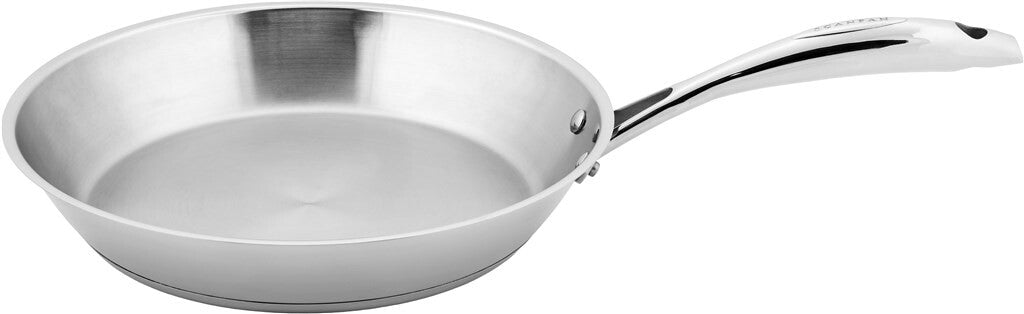STS stegepande 28 cm i rustfrit stål set oppefra
