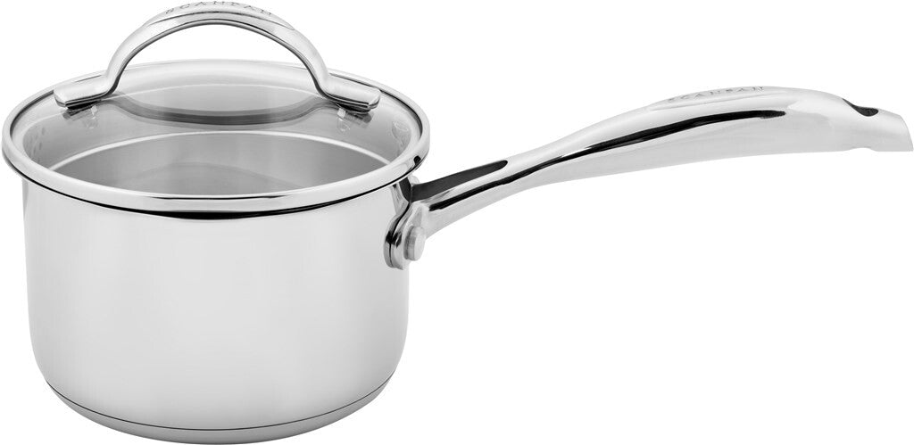 STS saucepan 14 cm in stainless steel, top view