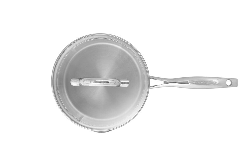 STS saucepan 16 cm in stainless steel, side view