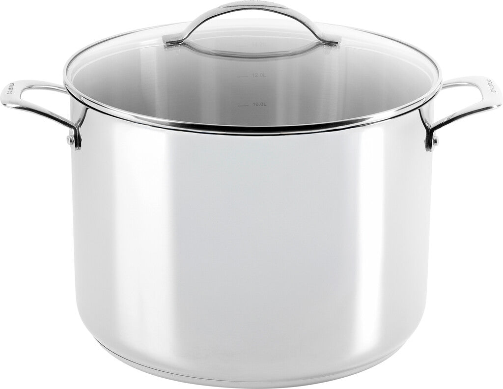 STS stockpot 30 cm in stainless steel, top view