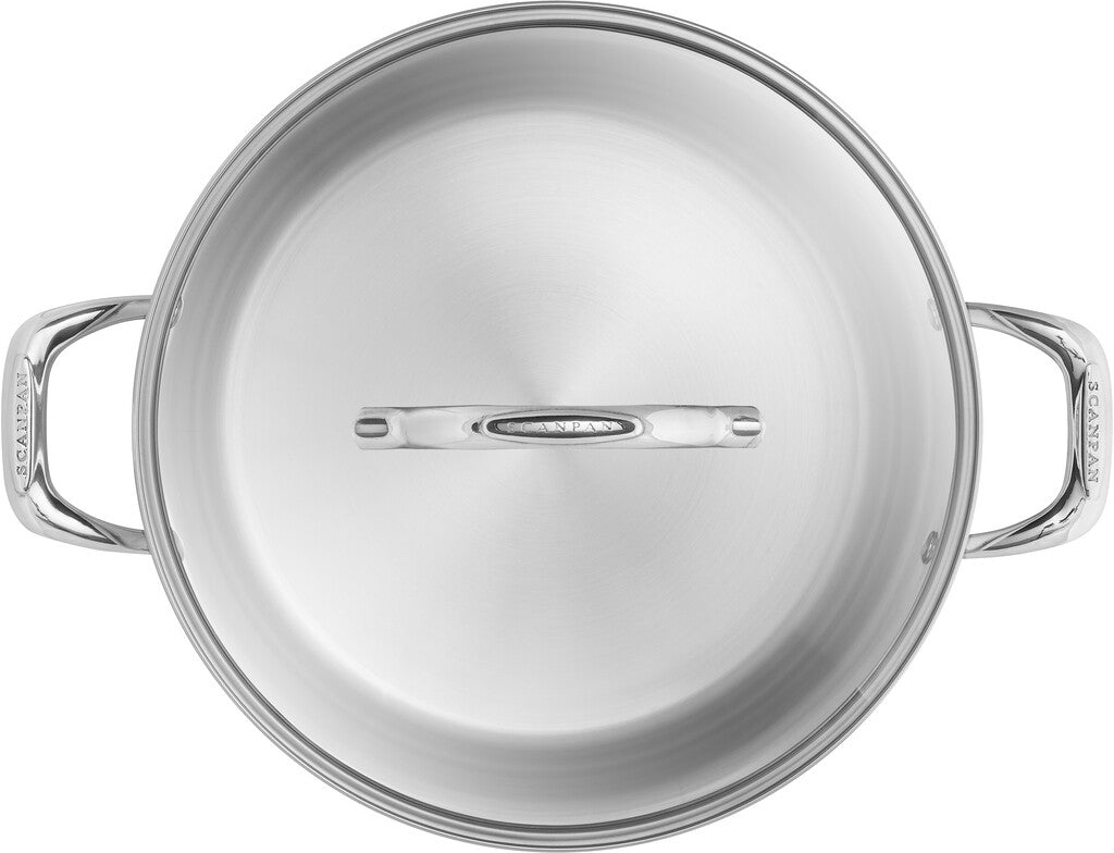 STS stockpot 30 cm in stainless steel, side view