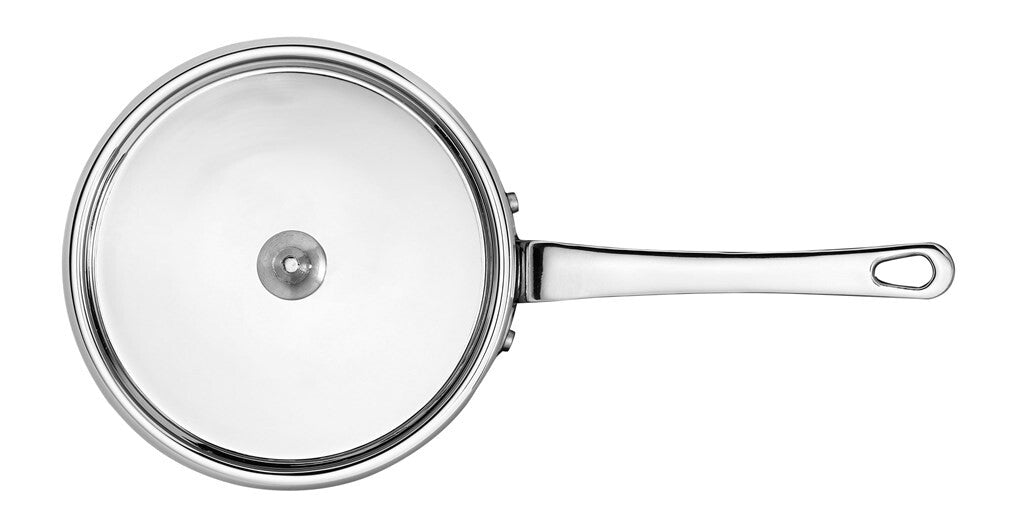 SCANPAN Maitre D' kasserolle 0,6 liter sett ovenfra med lokk