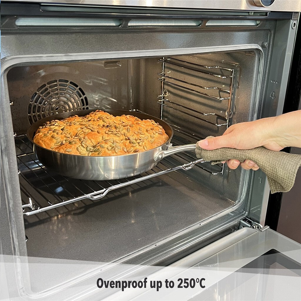 CTX sautépanne – grafikk om bruk i stekeovn
